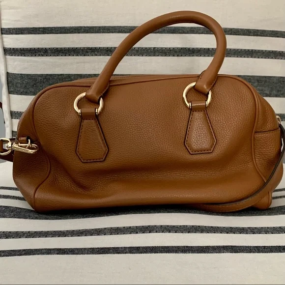 Michael Kors Camel Brown Soft Leather Satchel Crossbody Bag - Picture 2 of 8